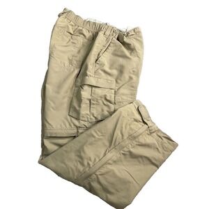 Rei Convertible‎ Pants Womens Tan 12P Lightweight Nylon Hiking Performance Cargo